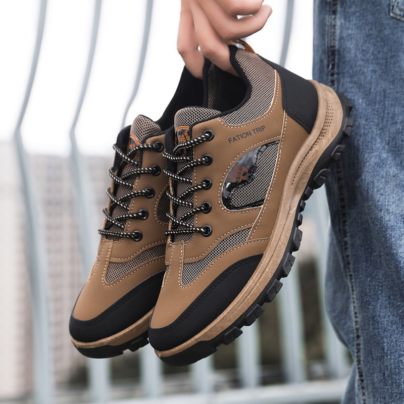 Men's Thickened Sole Elastic Collar Orthopedic Insole Comfortable Outdoor Shoes Casual Shoes-walkjoyful