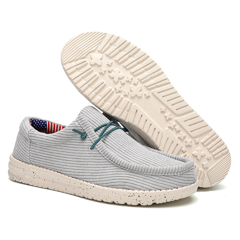 Men's Star Stripes Breathable Lightweight Non-slip Slip On Comfortable Loafers