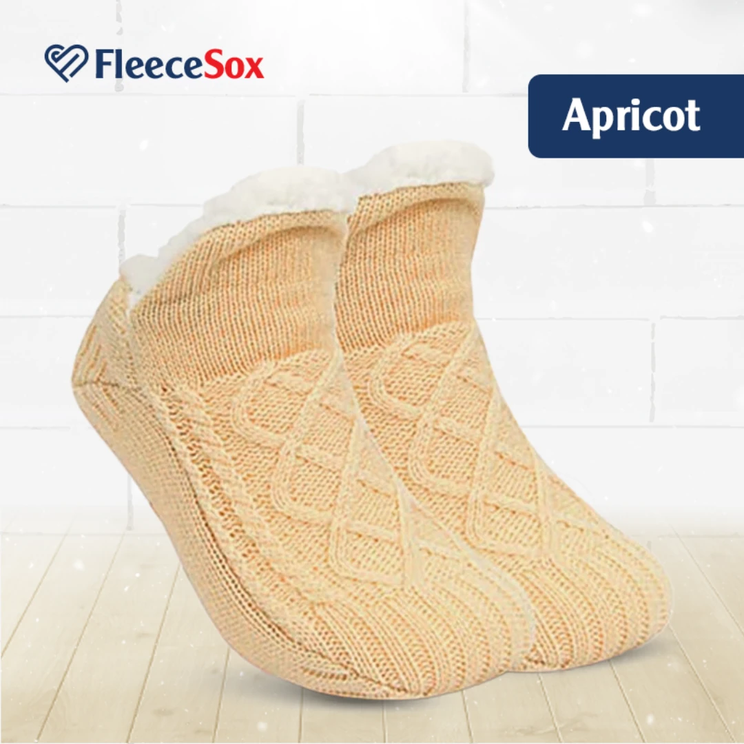 FleeceSox - Fleece-Lined Non-Slip Thermal Slippers Socks-walkjoyful