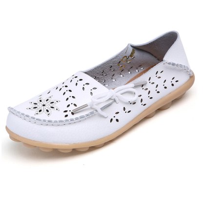 Vanccy- Leather Loafers Flats-walkjoyful