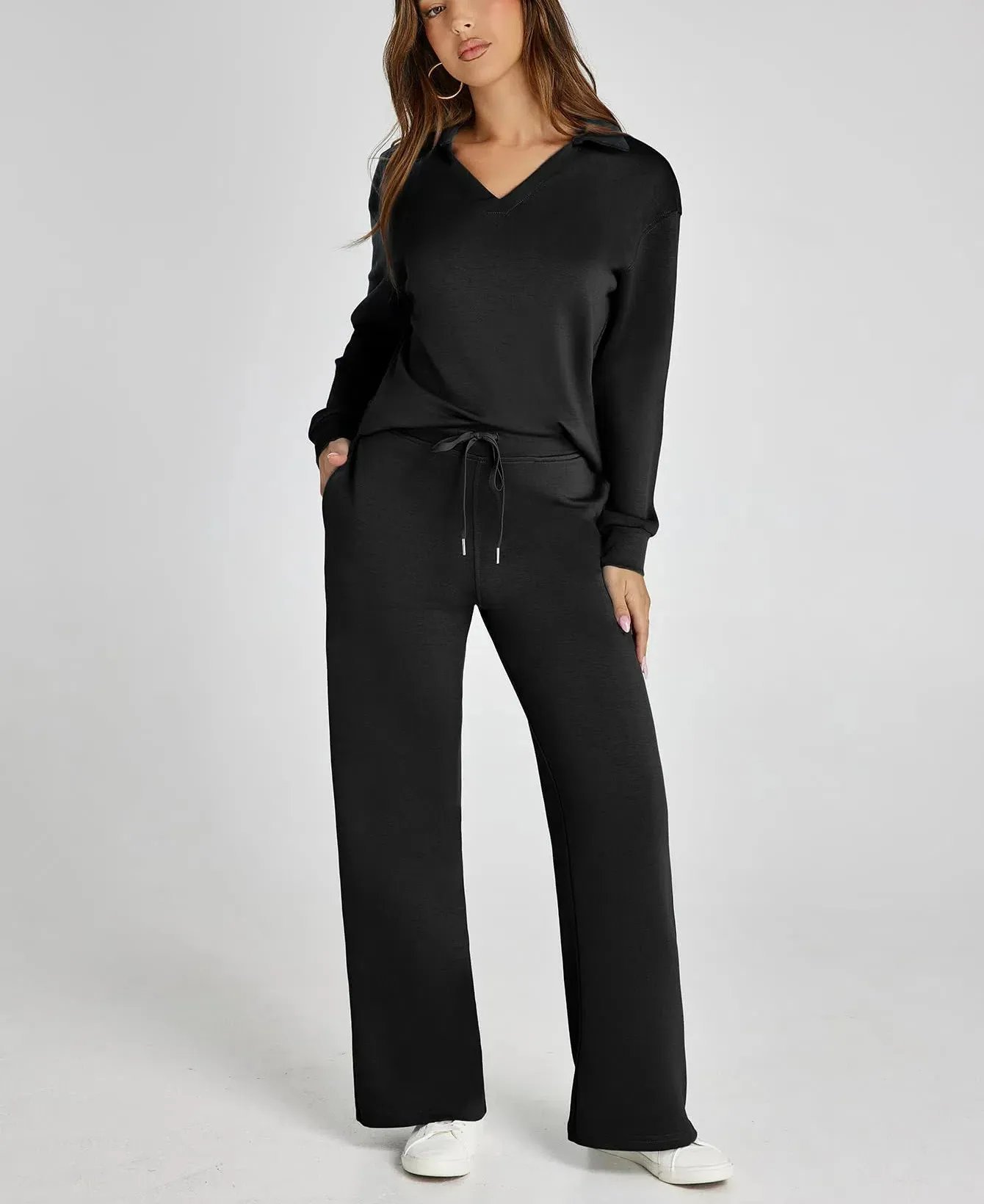 Women's 2 Piece Sets Outfits Casual Long Sleeve Sweatsuits Sets (🔥Same as in the video)