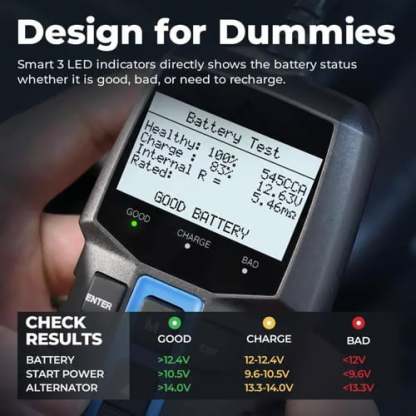 TOPDON  BT100 Car Battery Tester 12V Load Tester