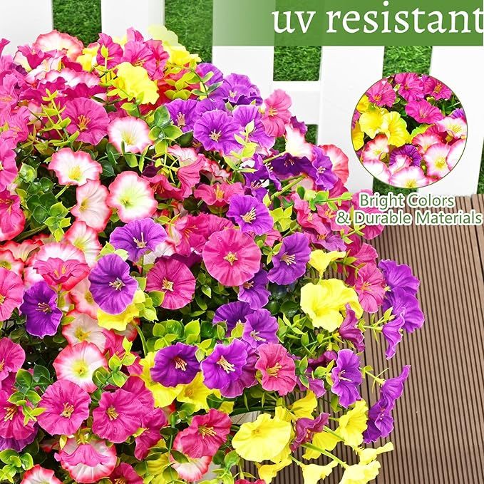 🌸 Spring Summer Home Decoration - 🌿 Fake Silk Colorful Morning Glory
