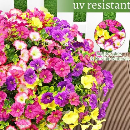 🌸 Spring Summer Home Decoration - 🌿 Fake Silk Colorful Morning Glory