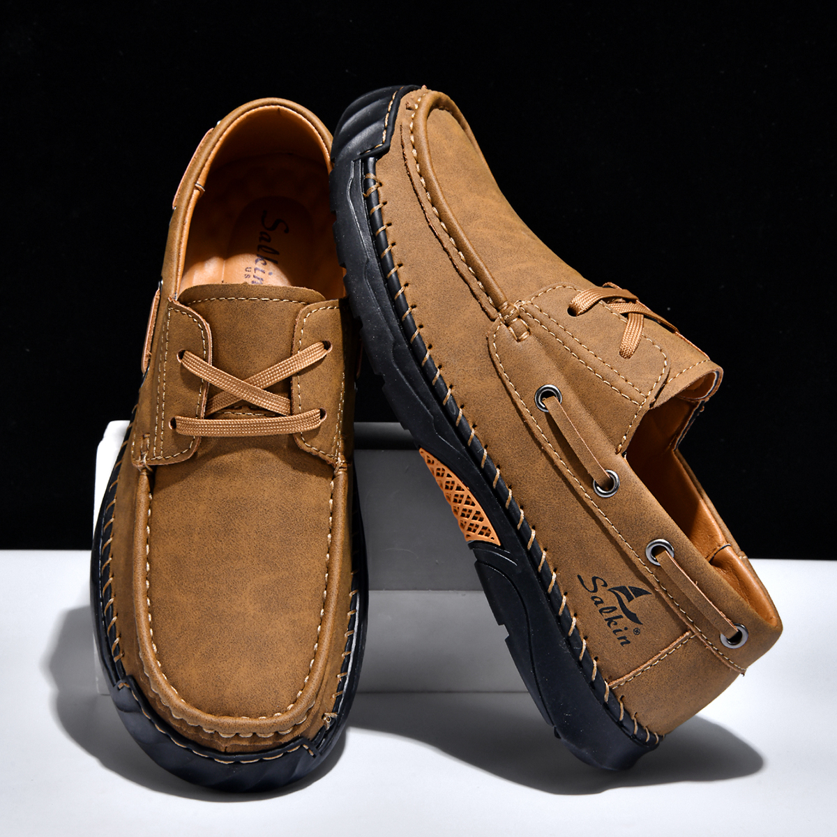 Men's Orthopedic Walking Boots - Built-In Arch Support Non-Slip Ankle Support Comfortable Hiking Boots