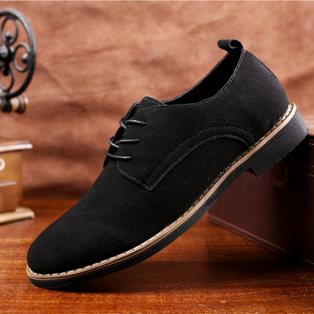 🔥Hot Sale🎁--70% OFF 🎉Mens Classic ritish Style Suede Oxfords Lace Up Business Formal Casual Shoes