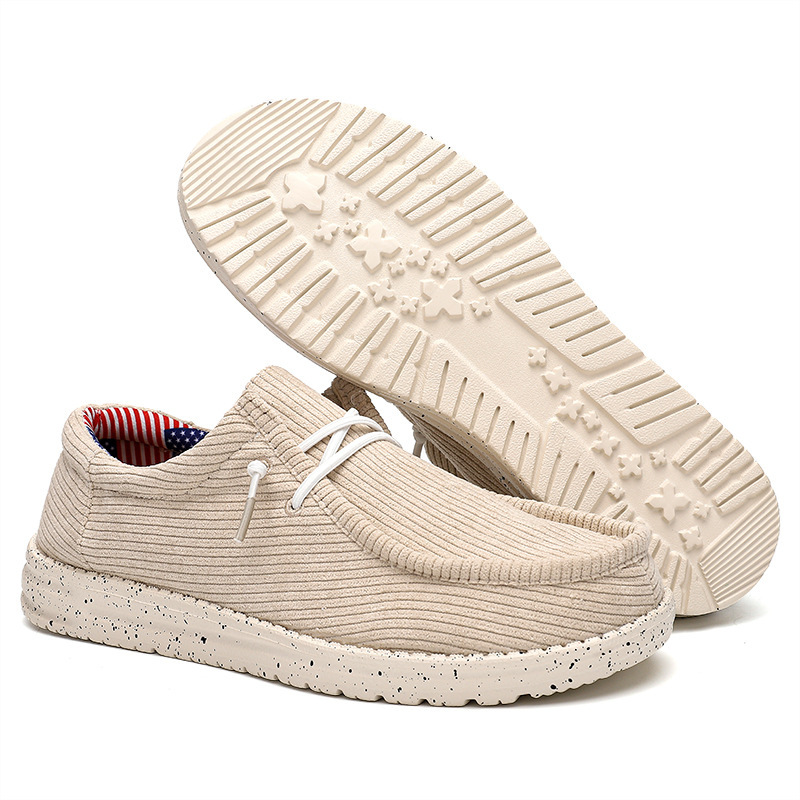 Men's Star Stripes Breathable Lightweight Non-slip Slip On Comfortable Loafers