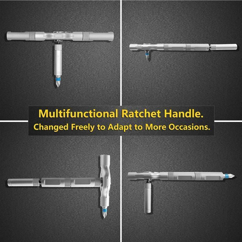 🔥🔥24 in 1 DlY Screwdriver Set Magnetic Compact and Portable Ratchet Screwdriver