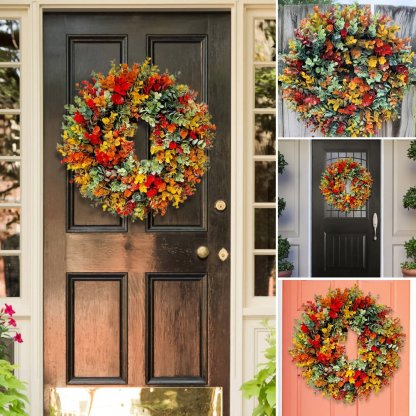 Autumn Eucalyptus Farmhouse Wreath