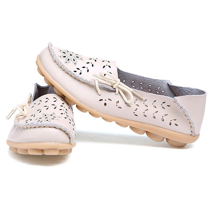 Vanccy- Leather Loafers Flats-walkjoyful