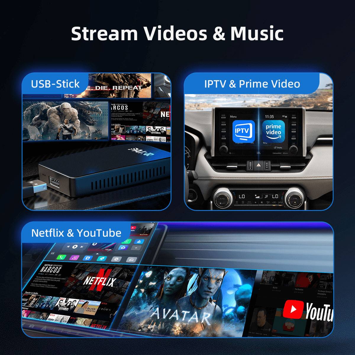 【🔥 2025 New Release 】🎉Pairr Max Pro-YouTube Netflix IPTV Wireless CarPlay/ Android Auto Car Box