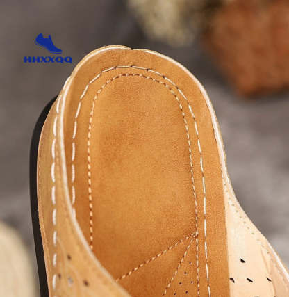Sandals with Arch Support Anti-Slip wedges Sandal Vintage flower Flip Flop slippers comfortable Casual Wedge Sandals Shoes-walkjoyful