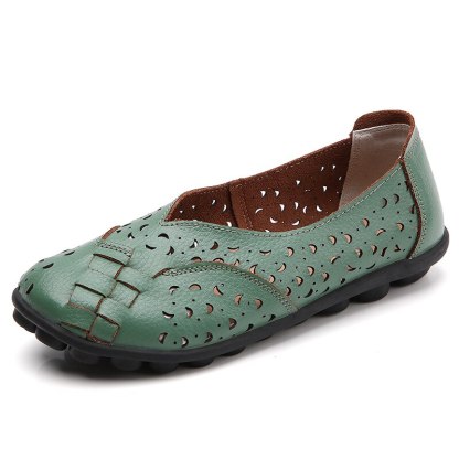 Women Flats Soft Genuine Leather Flat Shoes Woman Loafers-walkjoyful