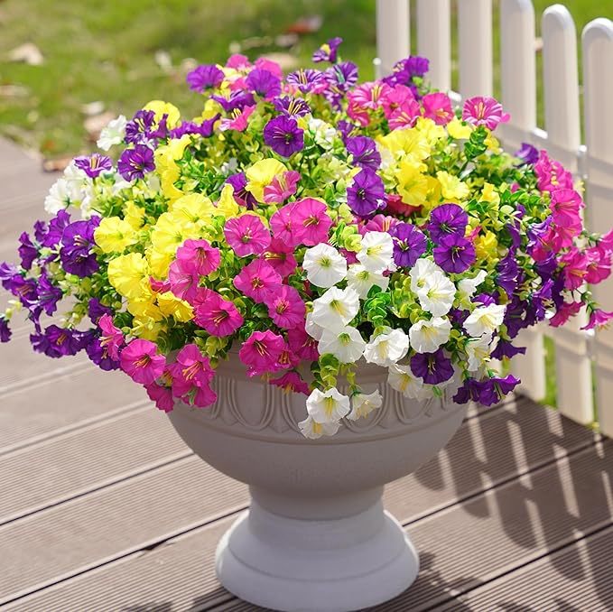 🌸 Spring Summer Home Decoration - 🌿 Fake Silk Colorful Morning Glory