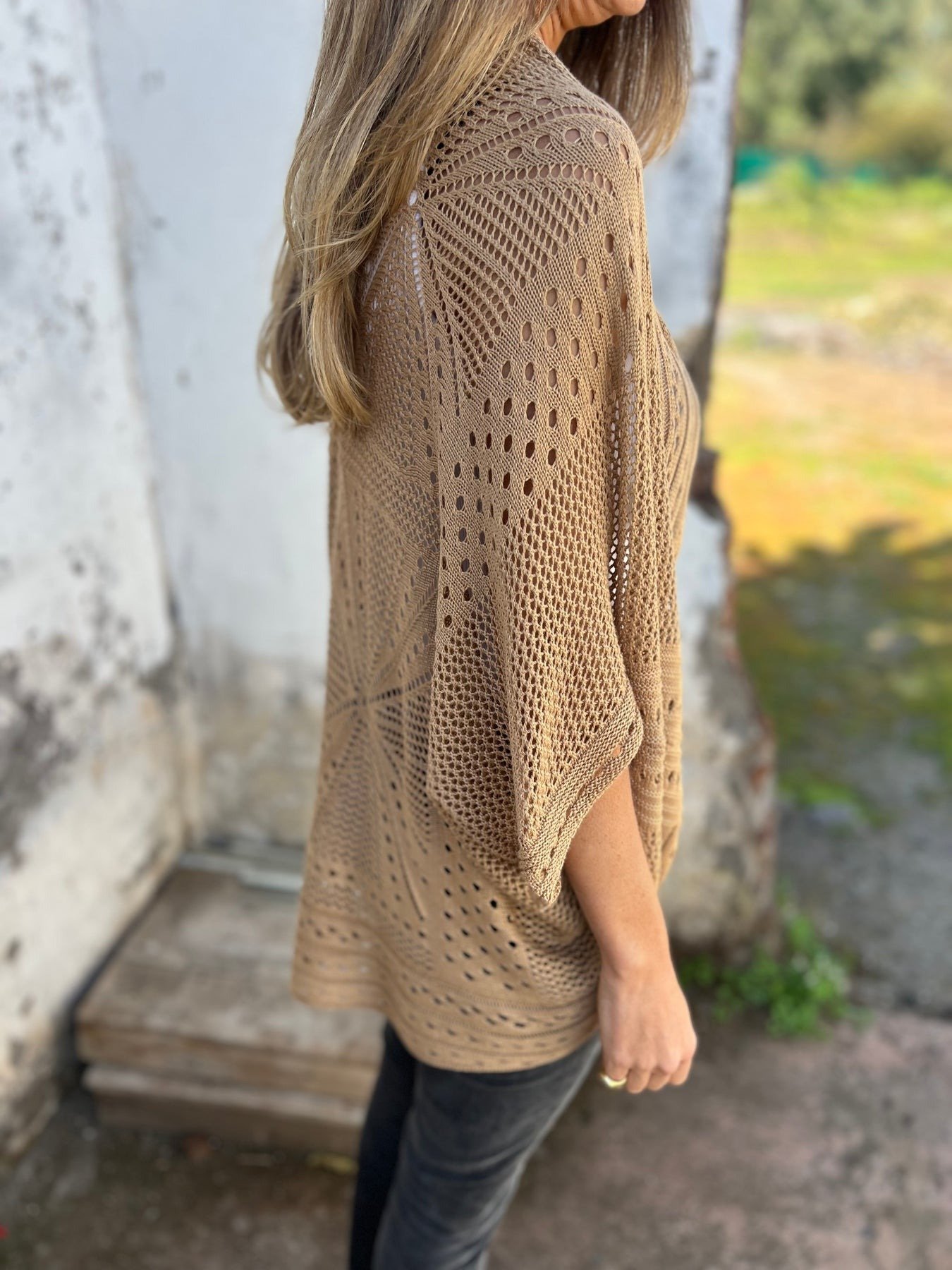 Hollow Half Sleeve Cardigan