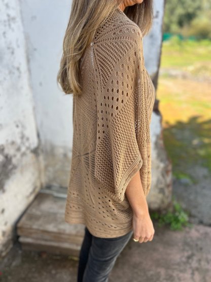 Hollow Half Sleeve Cardigan