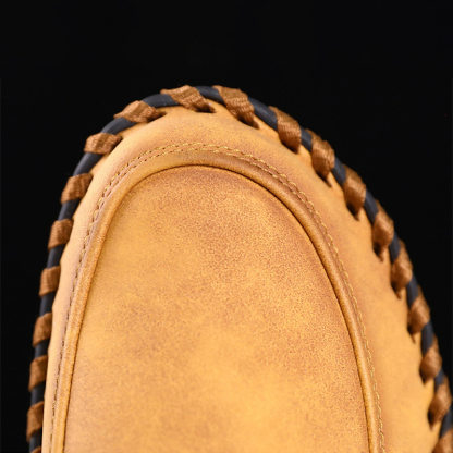 MEN'S LEATHER HAND-STITCHED CASUAL SHOES-walkjoyful