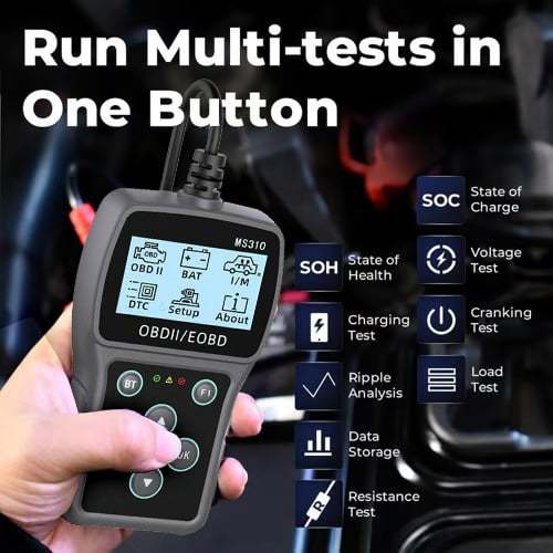 TOPDON  BT100 Car Battery Tester 12V Load Tester
