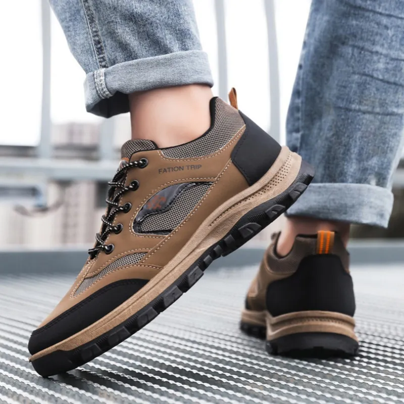 Men's Thickened Sole Elastic Collar Orthopedic Insole Comfortable Outdoor Shoes Casual Shoes-walkjoyful