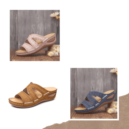 Vanccy Premium Orthopedic Thick Platform Large Size Slipper Sandals-walkjoyful