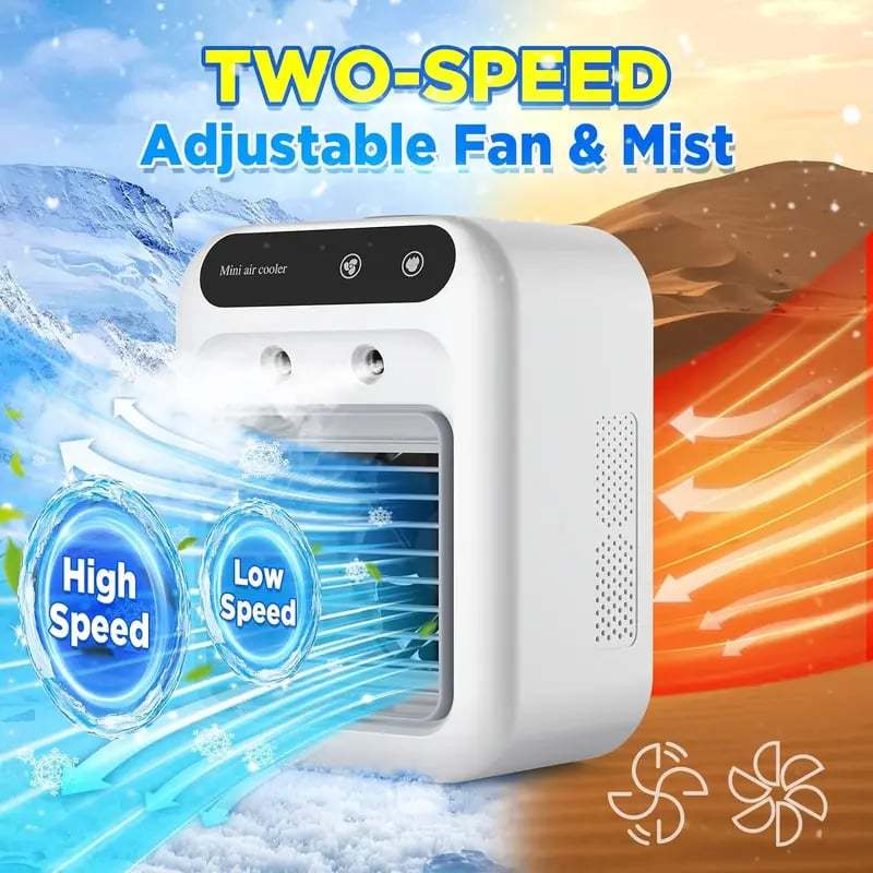 ❄️Portable Air Conditioners, 3-In-1 Cooling Fan with 2-Speed Mist Fan