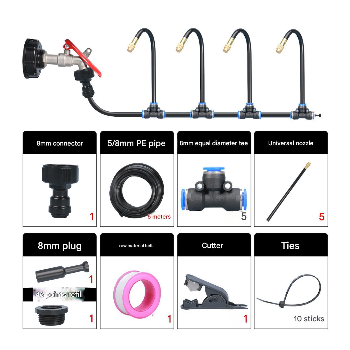 🔥360° Curved Garden Automatic Irrigation System