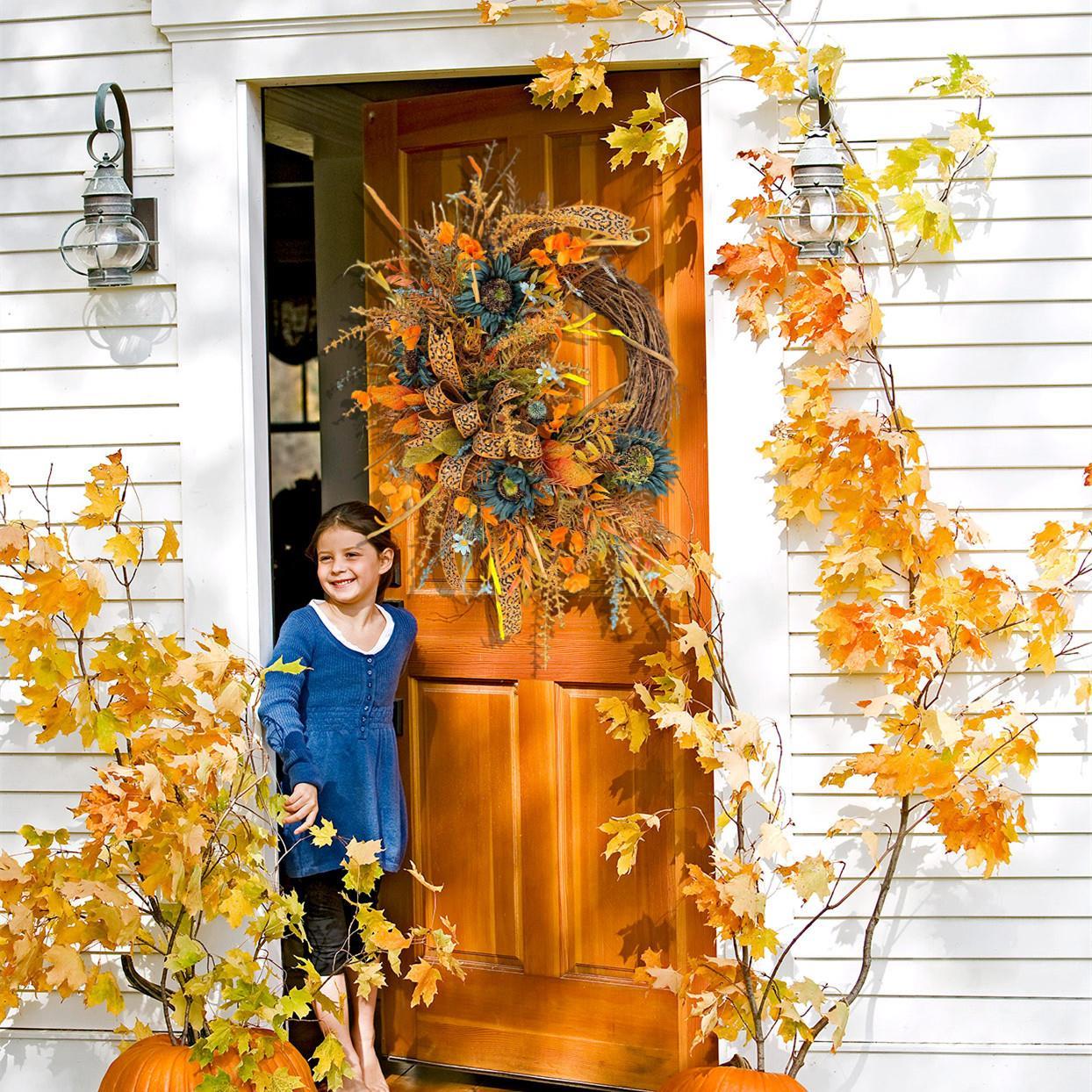 🍁EXTRA LARGE Fall Grapevine Wreath - Single or Double Door Design