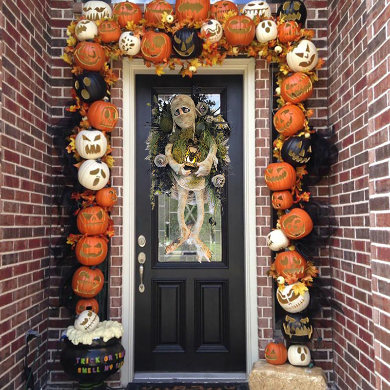 💀Mummy Halloween Wreath