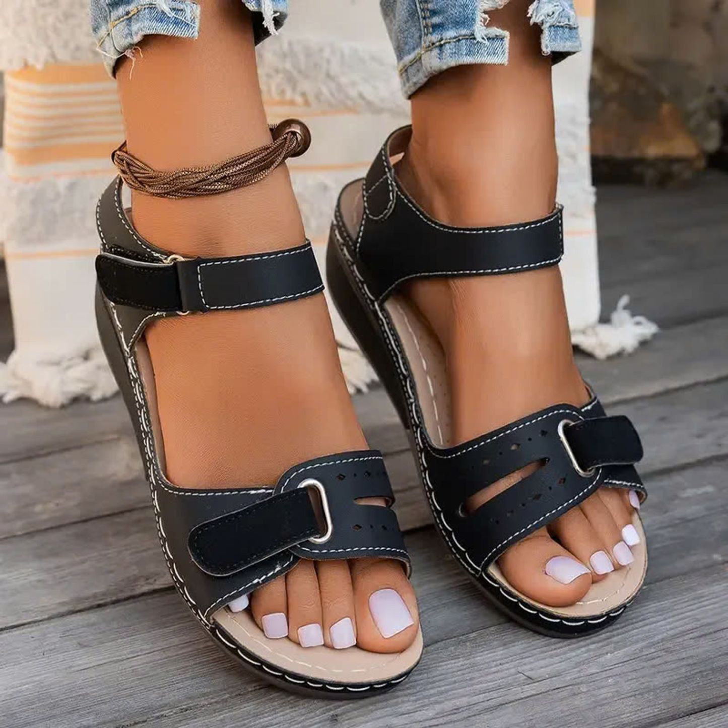 🔥Last Day Deal 70% OFF🔥 - Soft & Stylish Wedge Sandals for Effortless Comfort!