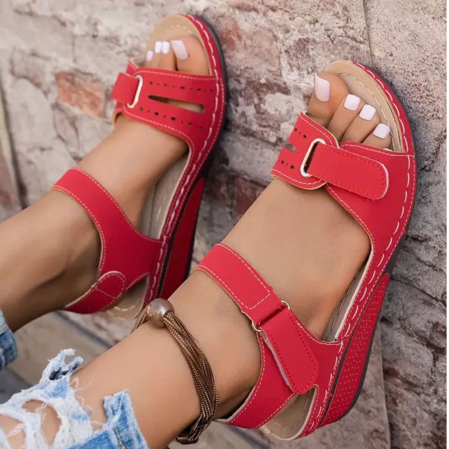 🔥Last Day Deal 70% OFF🔥 - Soft & Stylish Wedge Sandals for Effortless Comfort!