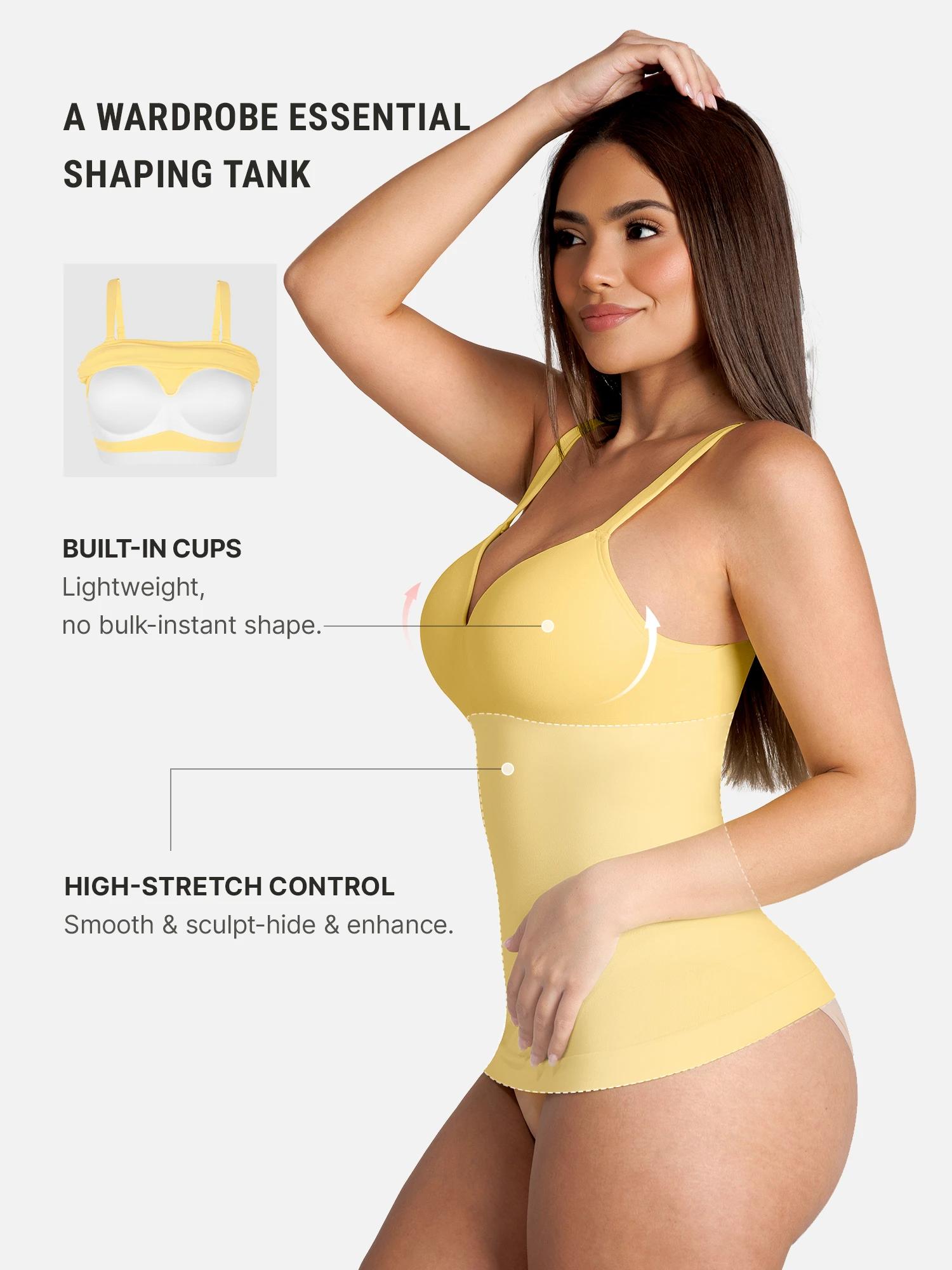 FeelinGirl Women's Built-in-Bra Sleeveless Bodysuit Colorful Shaping Camisole Slimming Tank Tops for Casual Outfits Comfortable Breathable Fabric Mother’s Day #Summervibes FeelinGirl Women's Built-in-Bra Sleeveless Bodysuit Colorful Shaping Camisole Slimming Tank Tops for Casual Outfits Comfortable Breathable Fabric Mother’s Day #Summervibes