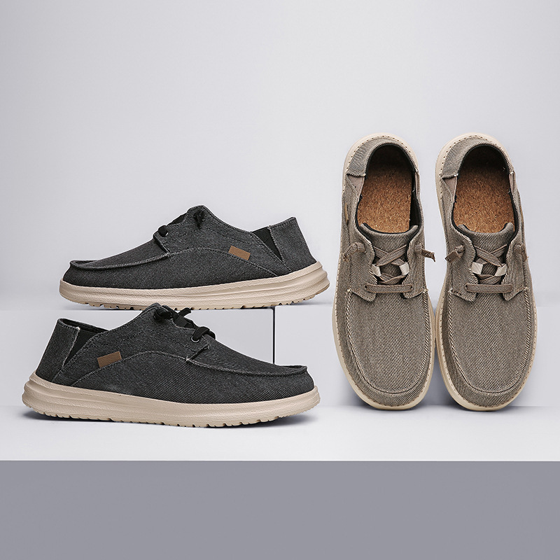 Men's Loafer Shoes Canvas Breathable Casual Slip On Sneakers