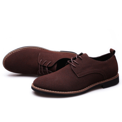 🔥Hot Sale🎁--70% OFF 🎉Mens Classic ritish Style Suede Oxfords Lace Up Business Formal Casual Shoes