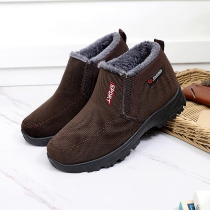 (⏰CLEARANCE SALE 70% OFF) Men's 2024 Winter New Waterproof And Non-Slip Slip-On Warm Cotton Shoes Correction Ankle Support Wide Toe Arch Support Sports Shoes-walkjoyful