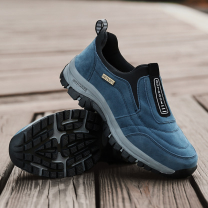 (e??��Best Selling) Men's Comfortable Waterproof Orthopedic Walking Shoes Plus Velvet Shoes