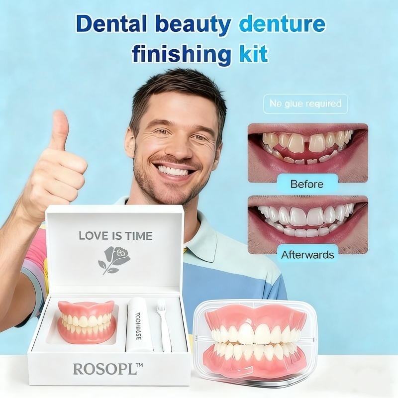 🔥Ends Today: 70% OFF! 🦷ROSOPLTM Custom-Fit Full Functional DenturesMake you more confident
