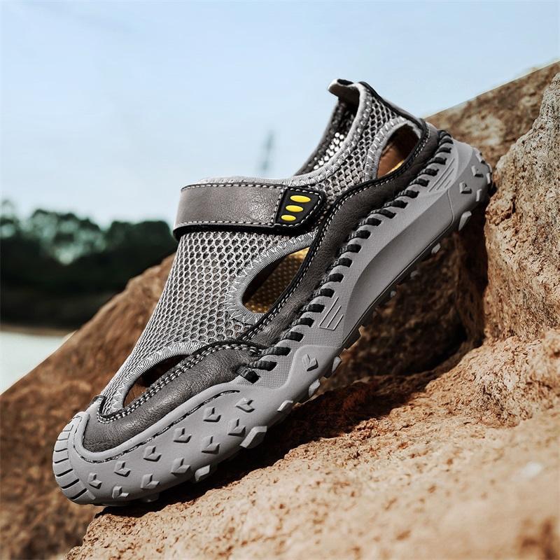 ⏰Last Day! 45% OFF 🔥GARB®Men's Handmade Cowhide Breathable Mesh Sanda