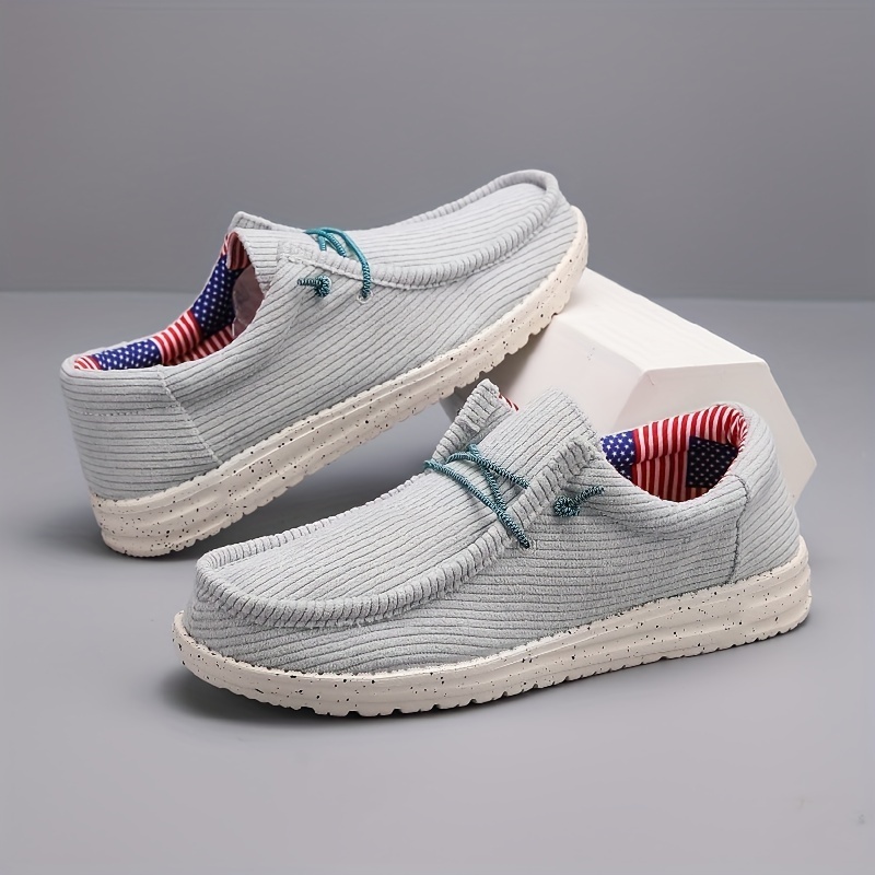 Men's Star Stripes Breathable Lightweight Non-slip Slip On Comfortable Loafers