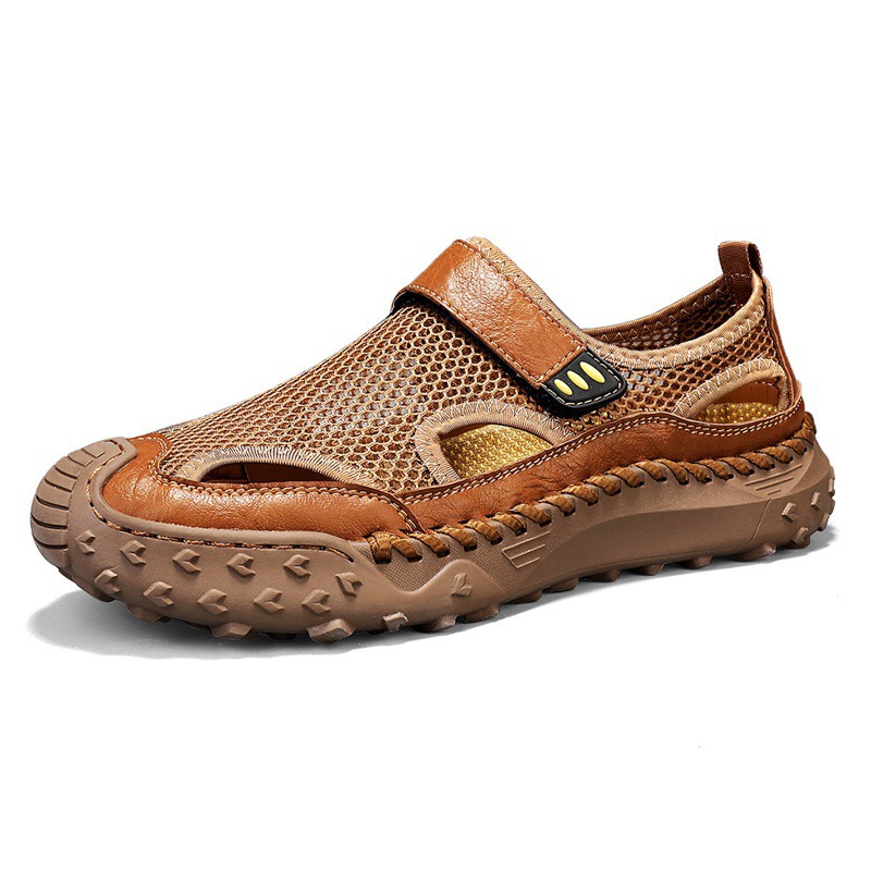 ⏰Last Day! 45% OFF  🔥Men's  Handmade Cowhide Breathable Mesh Sandals