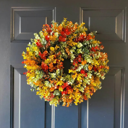 Autumn Eucalyptus Farmhouse Wreath
