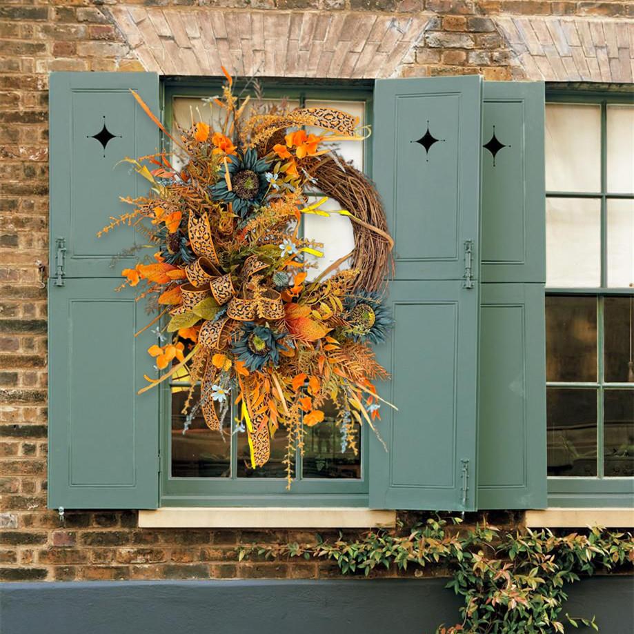 🍁EXTRA LARGE Fall Grapevine Wreath - Single or Double Door Design