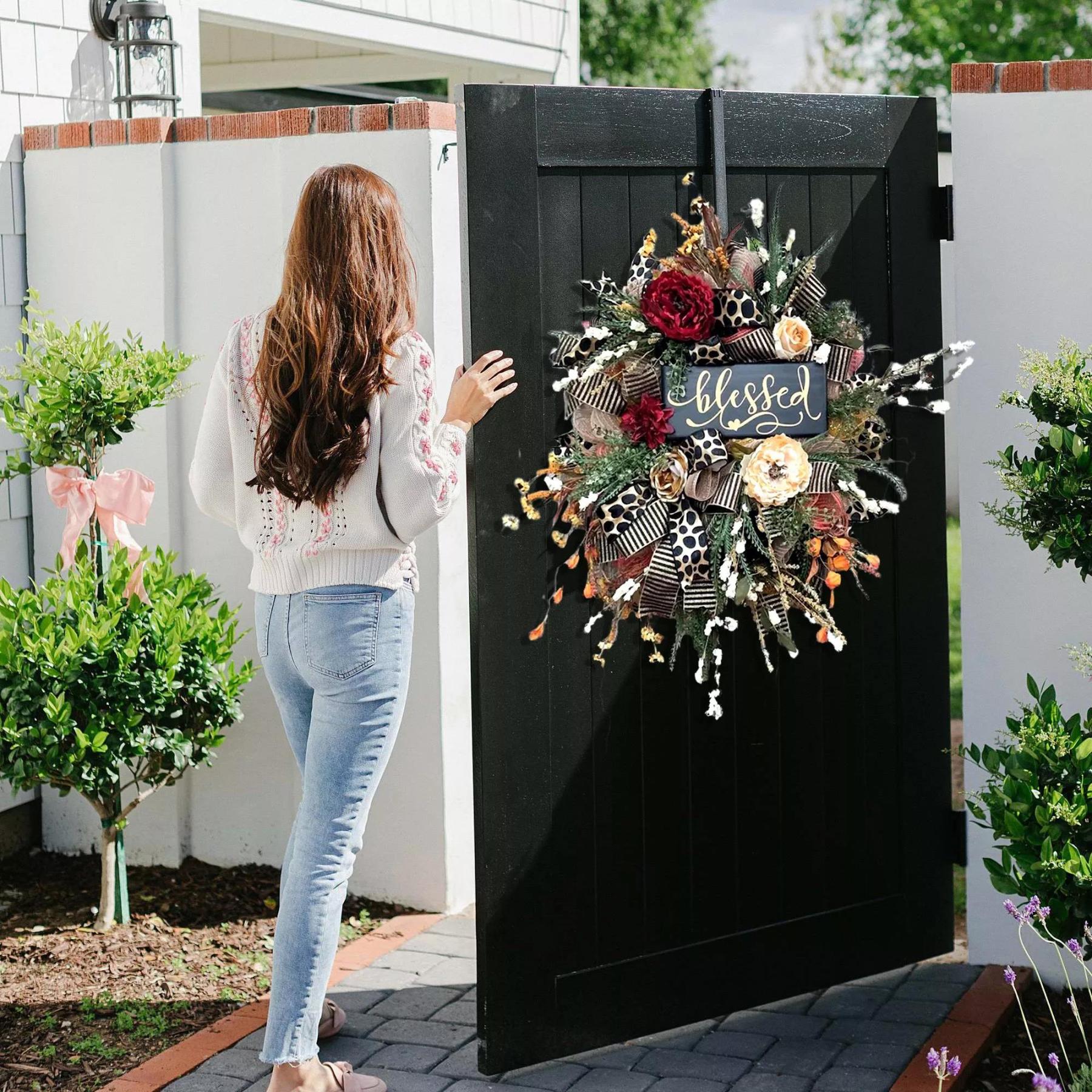 🍁Fall Cheetah Wreath-Year Round Wreath