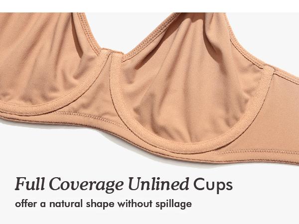 DELIMIRA Women's Inbarely Plus Full Coverage Bra No Padded Plus Size Underwire Unlined Seamless Bras SpringStatements