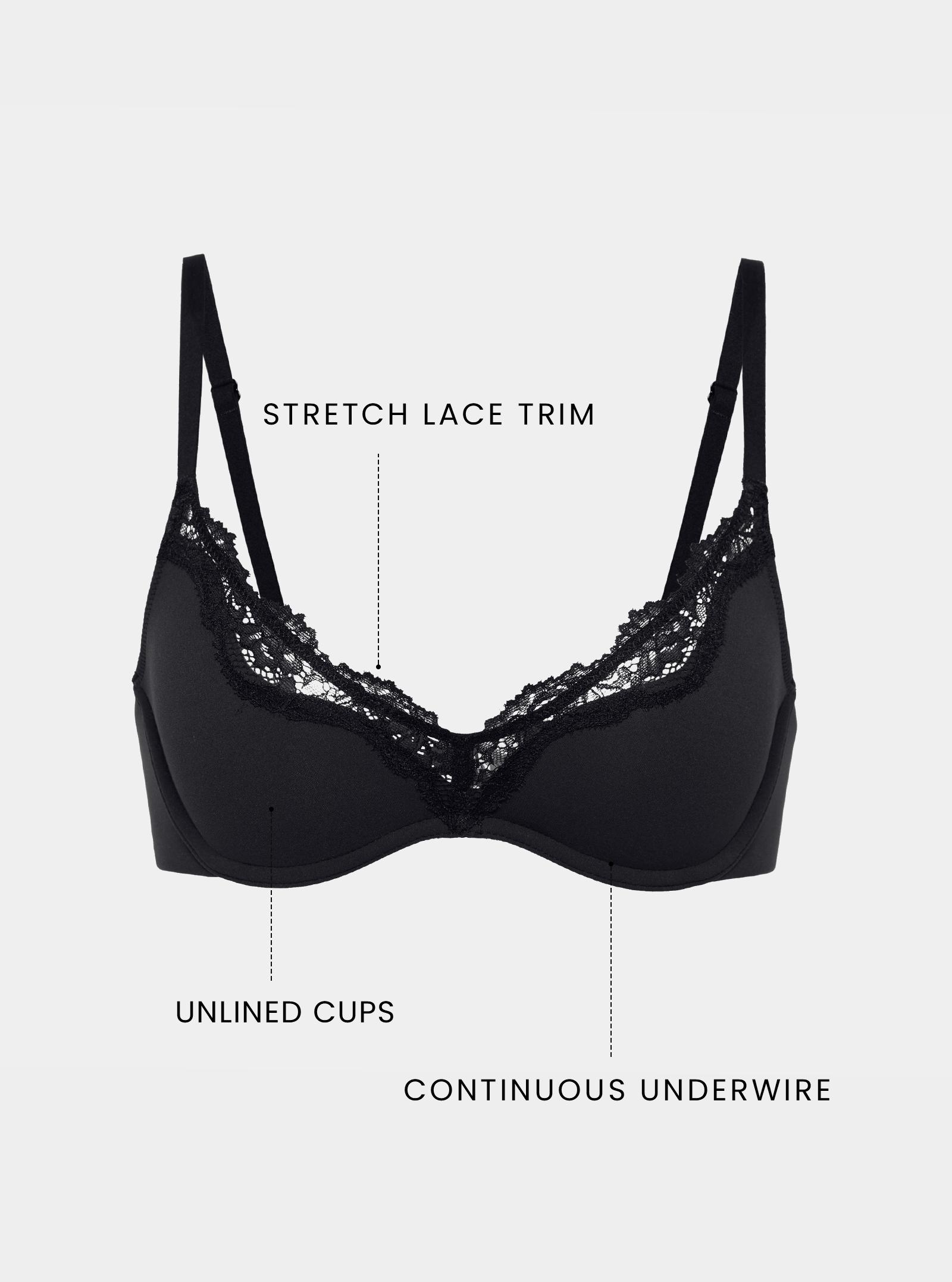 Unlined Plunge Scoop Bra Lace Trim Balconette Sexy Underwire Demi Bras Deep V Unlined Plunge Scoop Bra Lace Trim Balconette Sexy Underwire Demi Bras Deep V