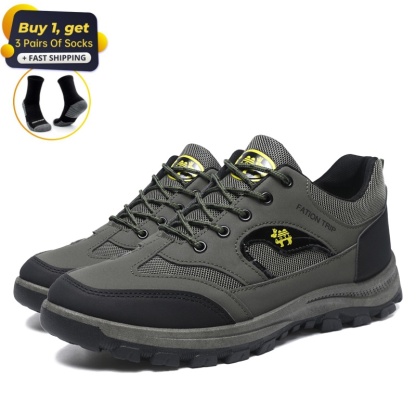 Men's Thickened Sole Elastic Collar Orthopedic Insole Comfortable Outdoor Shoes Casual Shoes-walkjoyful