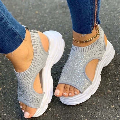 Vanccy - Women's Comfortable Round Head Sandals-walkjoyful