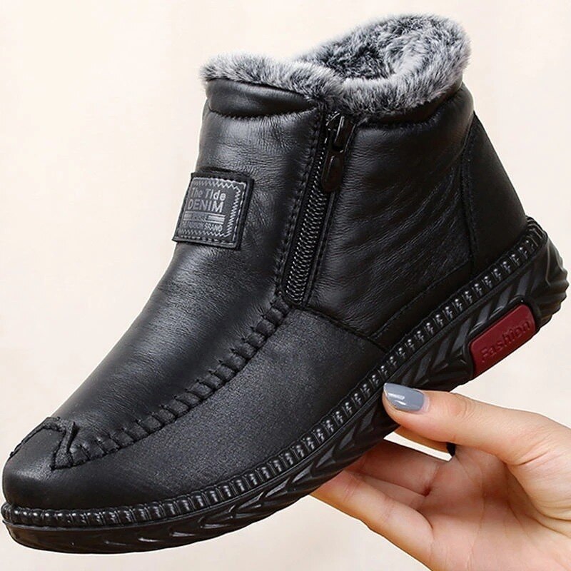 Women's Waterproof Non-slip Cotton Leather Boots ( HOT SALE !!!-50% OFF For a Limited Time )