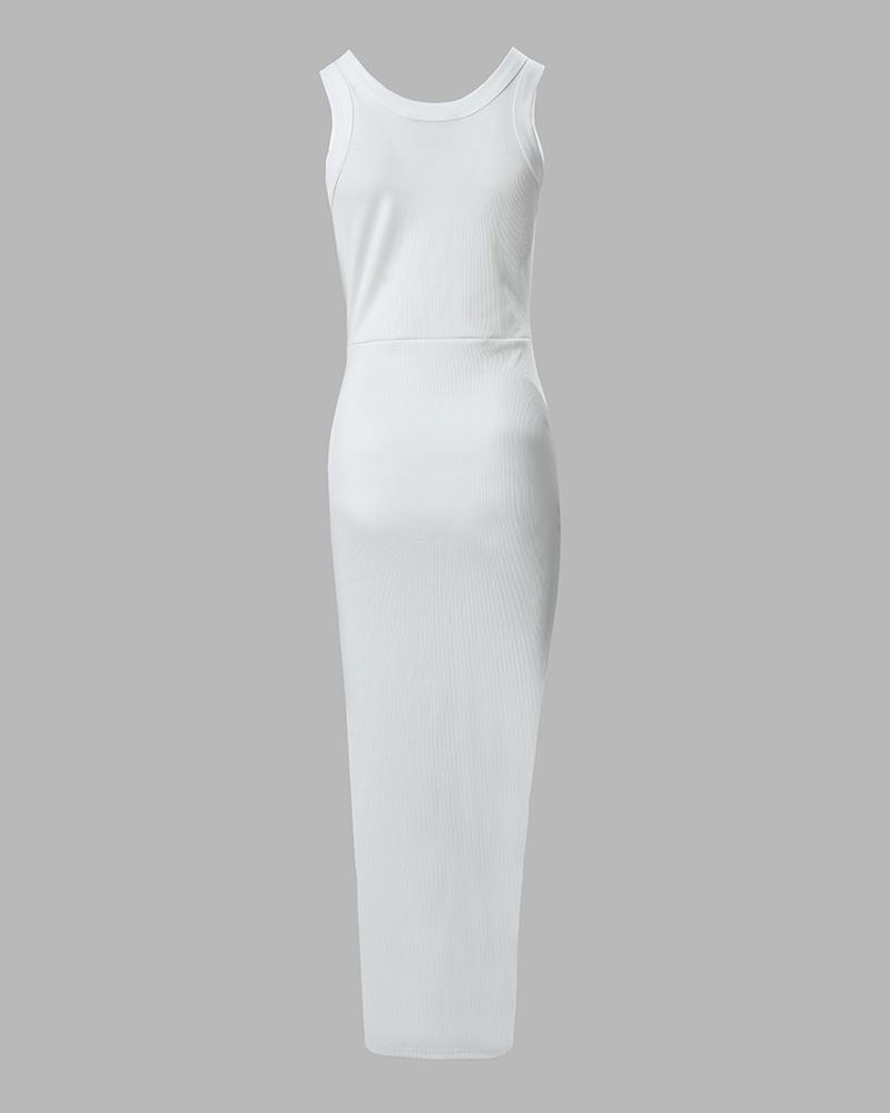 Chicme Summer Dress for Women Ruched Drawstring Bodycon Dress, Ribbed Vacation Mid-Calf Dress for Beach Party, Club, Night Out Chicme Summer Dress for Women Ruched Drawstring Bodycon Dress, Ribbed Vacation Mid-Calf Dress for Beach Party, Club, Night Out