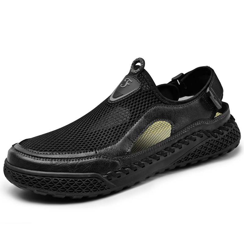 Men Handmade Genuine Leather Breathable Outdoor Sandals by GARB