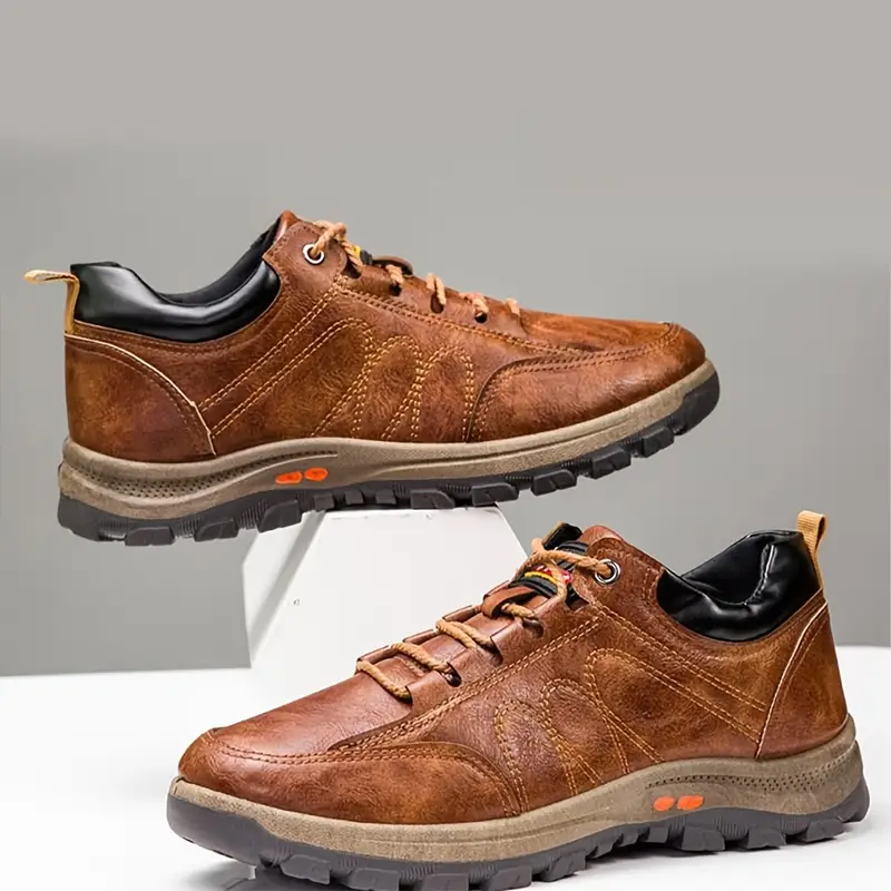 MEN'S LEATHER HAND STITCHING ARCH SUPPORT & NON-SLIP BREATHABLE SHOES-walkjoyful